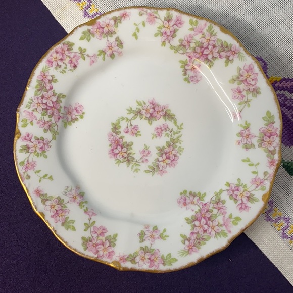 . Vintage Elite Works Floral Plates - Set of 4 - Made in Limoges France - Picture 3 of 8